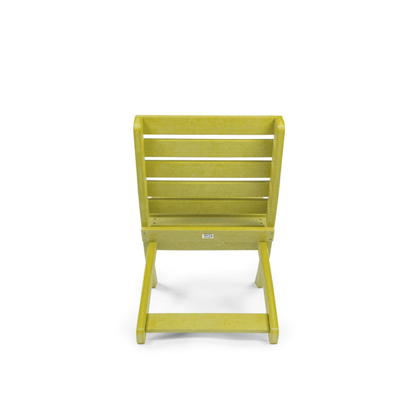 English Elm Grandcourt Recycled Hdpe Outdoor Folding Chair with Marine Grade Hardware for Patio Use Yellow B2745P409676