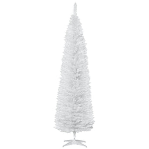 English Elm Homcom Slim Black Pencil Christmas Tree 6ft Artificial with 390 Branch Tips Unlit W2225P229788