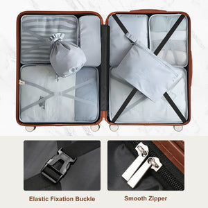 English Elm Premium Abs Hardshell 3 Piece Suitcase Set with Tsa Locks and Spinner Wheels Ivory N726P296022O