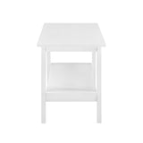 Minimalist Bench with Shelf White KOCL4KWHVS Walker Edison