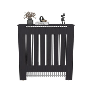 English Elm Radiator Cover Cabinet Slatted Ventilated Enclosure Matte Black Modern Minimalist Decor B070P337174