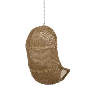 English Elm Christopher Knight Home® - Berkshire Woven Hanging Chair With 8Ft Adjustable Chain – Cozy Indoor/Outdoor Seat With Cushions 70842.00BGE