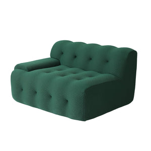 English Elm Bubble Sectional Sofa - Modern 3D-Knitted Loveseat In Green For Stylish Comfort And Relaxation B341S00017