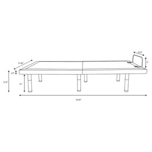 English Elm Threepio Upholstered Adjustable Bed Base with Wireless Remote and Zero Gravity Presets B062P334264