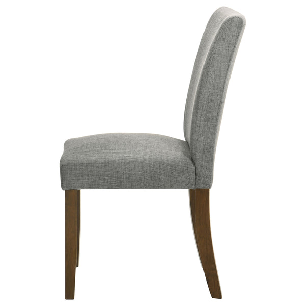 English Elm Conifer Upholstered Dining Side Chair Set of 2 with Curved Back and Squared Legs for Everyday Comfort Grey B062P375408
