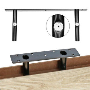 English Elm Bathroom Floating Shelves Matte Steel Set of 2 Farmhouse Wall Mounted Storage Natural W2181P474867
