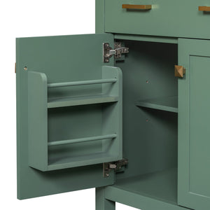 English Elm 30-inch Modern Bathroom Vanity with Ceramic Sink, Gold Accents, Solid Wood Frame, Soft-Close Doors and Ample Storage Green WF324045AAF