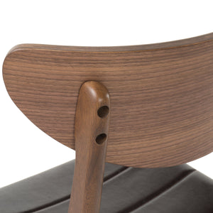 English Elm Christopher Knight Home® - DINING Dark Brown PU Leather Seat Chair with Wood Finish — Sleek Modern Dining Accent, Durable Comfort 58908.00DBN