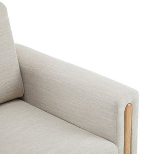 English Elm Christopher Knight Home® - Harmonia Fabric Upholstered Armchair with Rubber Wood Frame, Pillow Back, Square Arms for Cozy Lounging Beige,Natural 32.25 L x 30.5 W x 25.75 H N776P248436I