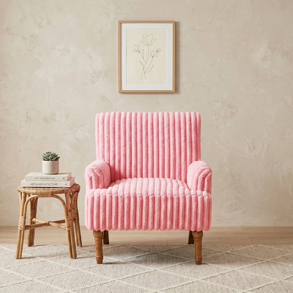 English Elm Modern Wide Wale Corduroy Accent Chair Solid Wood Legs Upholstered Living Room Seat W5568P445696
