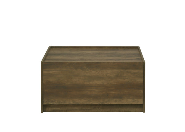 English Elm Trentino Square Oak Finish Coffee Table with Dual Access Drawers for Living Rooms B2749P413257