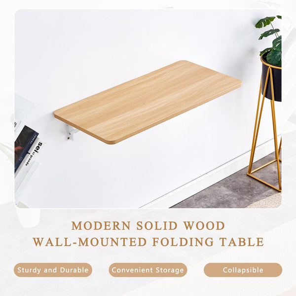 English Elm Laundry Wall Mounted Folding Table – Space-Saving Design, Perfect For Home Office, Kitchen & More! W3226P278937