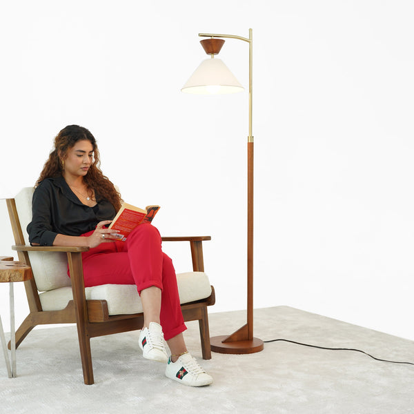 English Elm Ashcroft Furniture - Contemporary Floor Lamp Zensa - Stylish Brown Light For Cozy Living Room, Bedroom & Office Decor B183P315130