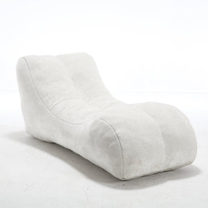 English Elm Creative Bean Bag Sofa Chair with Plush Superfiber Cover and Soft Foam Filling for Luxe Comfort White W1996P266258