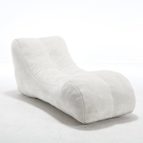 English Elm Creative Bean Bag Sofa Chair with Plush Superfiber Cover and Soft Foam Filling for Luxe Comfort White W1996P266258