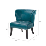 Madison Park Hilton Modern/Contemporary Armless Accent Chair FPF18-0167 Blue