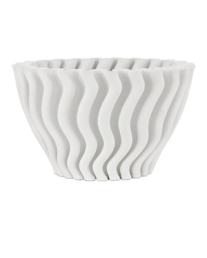 Ripple White Vase