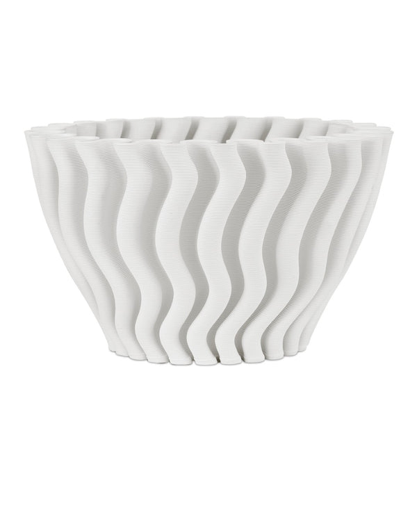 Ripple White Vase