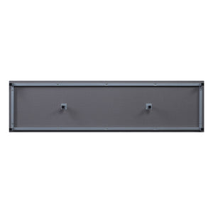 English Elm Brighton 60" TV Stand with 7 Shelves & Tempered Glass Dividers, Cable Management, Sleek Design Grey B365P398318