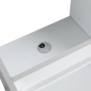 English Elm 20" Freestanding Vanity with Ceramic Sink Soft Close Storage Glossy White Bath W999S00386