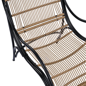 English Elm Christopher Knight Home® - 3 Piece Wicker Patio Set with Cloud-Like Cushions, Acacia Top Table, Rust-Resistant Steel Frame Beige,Black+Natural N780P209442N