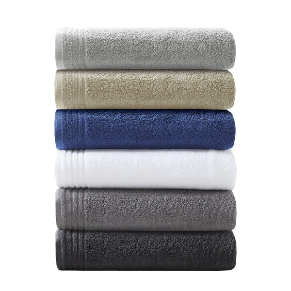 English Elm 100% Cotton Quick Dry 12-Piece Bath Towel Set - Zero Twist Duet, Soft Absorbent Bath/Hand/Washcloths B035P294208