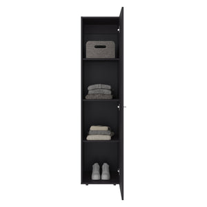 English Elm Home Freestanding Tall Linen Cabinet Four Shelves Slim Organizer for Bathroom Bedroom B070P487566