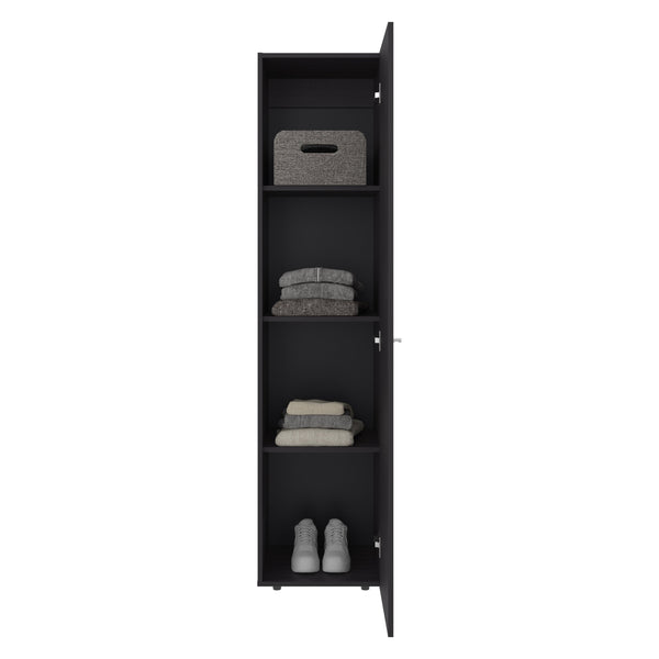 English Elm Home Freestanding Tall Linen Cabinet Four Shelves Slim Organizer for Bathroom Bedroom B070P487566