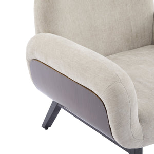 English Elm Christopher Knight Home® - Audrey Ergonomic Armchair with Plush Cushion and Solid Wood Frame for Stylish, Durable Comfort khaki 33.25 L x 29.75 W x 16.75 H N776P291712L