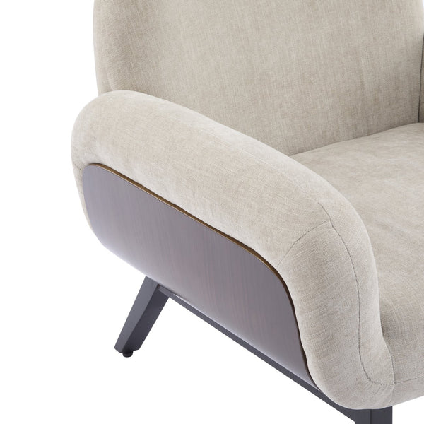 English Elm Christopher Knight Home® - Audrey Ergonomic Armchair with Plush Cushion and Solid Wood Frame for Stylish, Durable Comfort khaki 33.25 L x 29.75 W x 16.75 H N776P291712L