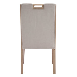 English Elm Upholstered Armless Dining Chairs Rubberwood Frame Minimalist Set of 2 for Compact Spaces Beige,Natural N768P391163N