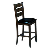 Black & Espresso 2-Piece Counter Height Chairs: Plush, Elegant, Durable (20.50 x 21.50 x 41.50)