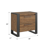 English Elm Wallace & Bay - Wallace & Bay  Avant Brown 2-Drawer Nightstand