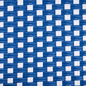 English Elm Outdoor Woven Rattan Bistro Armchairs Set of 2 Aluminum Frame Patio Cafe Seating Blue,Natural+White N768P386559N