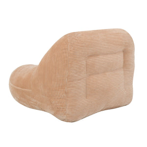 English Elm Corduroy Faux Fur Mini Cloud Couch Plush Bean Bag Seat for Dorm Bedroom Lounge Pink W3975P437946