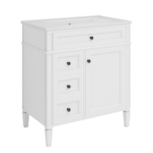 English Elm 30'' Modern Bathroom Vanity With Ceramic Sink, Soft-Close Drawers & Stylish Storage Cabinet Solutions N710P206904Z