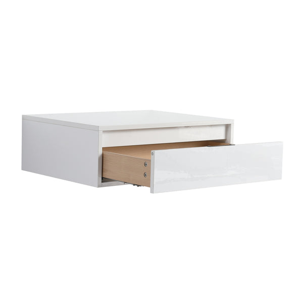 English Elm 72" Freestanding Bathroom Vanity With Resin Sink & Side Cabinet - Modern Glossy White Design, Ample Storage Options W999S00437