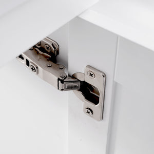English Elm 72-inch Shaker Double Bathroom Vanity White Mdf Soft Close Drawers Resin Basin N729P000029K