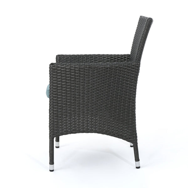English Elm Christopher Knight Home® - Malta Dining Chair Set Of 2 - Modern Grey Wicker Design For Ergonomic Comfort In Any Space 56447.00AGT