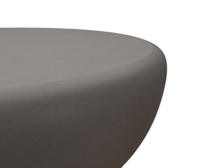 Sunpan Iolite Round Concrete Coffee Table - Contemporary Design for Indoor and Outdoor Spaces, Unique Appeal Grey