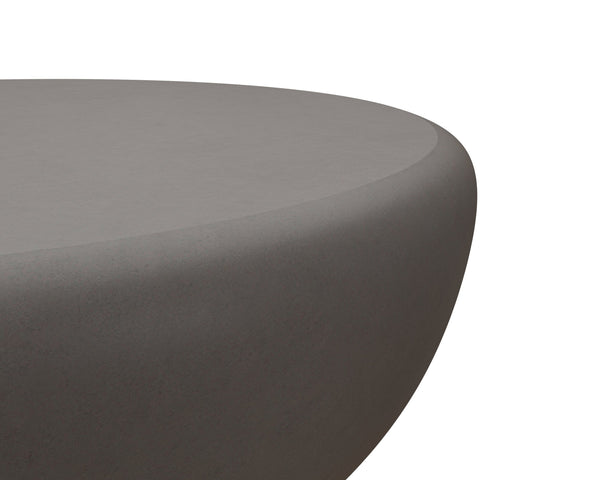 Sunpan Iolite Round Concrete Coffee Table - Contemporary Design for Indoor and Outdoor Spaces, Unique Appeal Grey