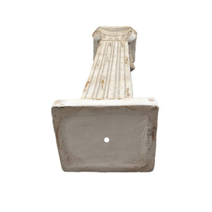 English Elm Pedestal Roman Column Stand Magnesium Oxide Aged Stone Finish Indoor Outdoor Decor W5230P450589