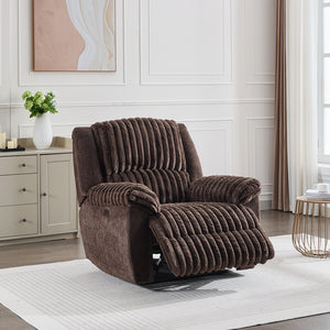 English Elm Cc Power Recliner Chair Faux Leather Executive Seat with Usb Port for Home Office Brown Mix W1805S00197