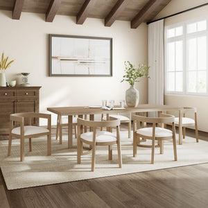 English Elm Christopher Knight Home® - 7Pcs Dining Set - Elegant 7-Piece Rubberwood Dining Table & Chairs For Stylish Family Meals 73989.00BGE_N771P195513A