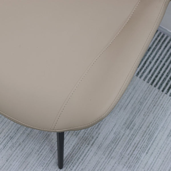 English Elm Tan Pu Leather Dining Chair Set Of 2 - Modern Ergonomic Seating For Kitchen, Restaurant & Living Rooms T3967P389590-GIGA