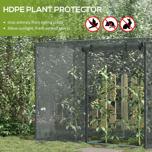 English Elm Outsunny 6' X 3' Crop Cage - Durable Plant Protection Tent With Easy Access Zippered Doors For Gardens W2225P174497-GIGA