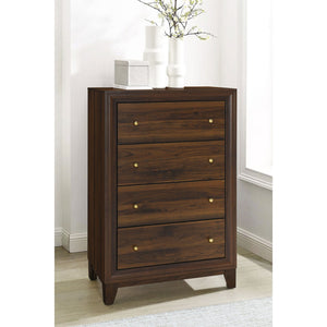 English Elm Bren Five Drawer Chest Rubberwood Grain Build Farmhouse Bedroom Storage B062P451890