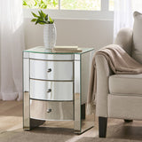 Christopher Knight Home® - Noble House - Roxie Mirrored Three-Drawer Side Table