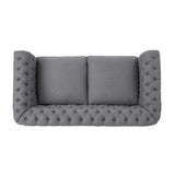 Christopher Knight Home® - Noble House - Somerville Traditional Chesterfield Loveseat Sofa