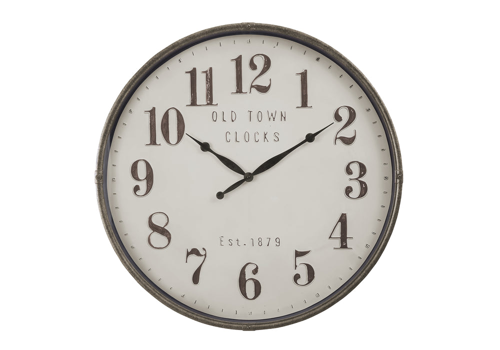 English Elm Clocks, 30-Inch Oversized Round Wall Clock In Brown - Vintage Design For Home & Office Decor B2710P287067